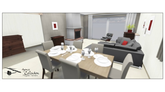 VUE 3D INTERIEUR PROJET EXTENSION RENOVATION MAISON MONTAUBAN